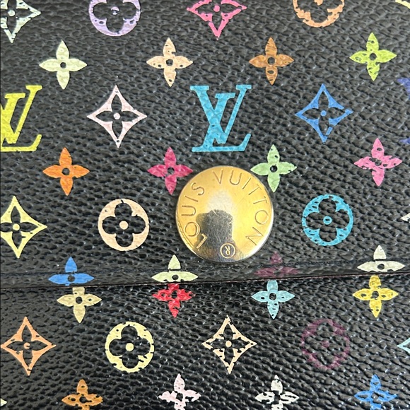 Louis Vuitton Black Multicolor Monogram Sarah Wallet - Picture 7 of 9